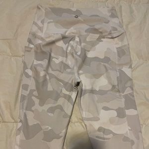 RBX Beige & Light Gray Camo Leggings